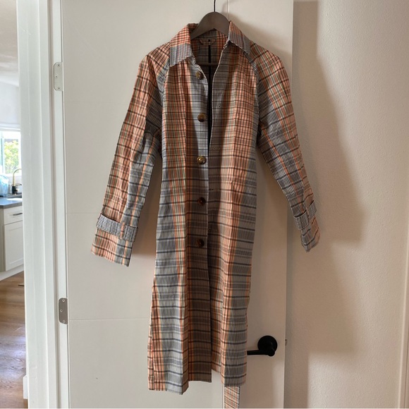 DARLING J.Lindeberg Plaid Trench Coat - Picture 3 of 7